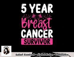 5 Years Cancer Survivor Breast Cancer Awareness Awesome Tee T-Shirt copy