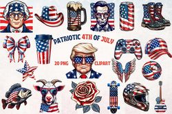 American Patriotic 4th of July Cliparts