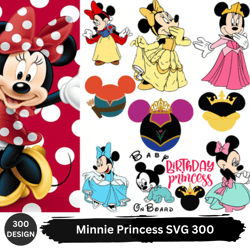 Minnie Princess SVG 300 Designs PNG, SVG, EPS, SVG