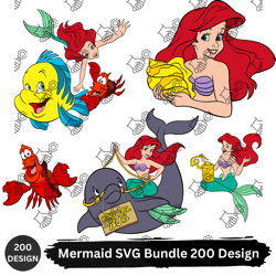 Mermaid SVG Bundle 200 Designs PNG, SVG, EPS, SVG