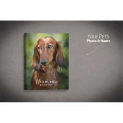 dog memorial canvas with photo, pet memorial gift, dog loss gift, custom pet portrait, dog memorial, cat memorial, dog l