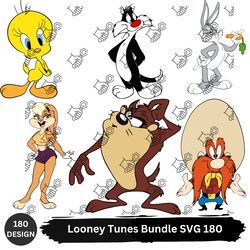 Looney Tunes Bundle SVG 180 Designs PNG, SVG, EPS, SVG