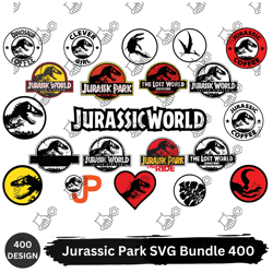 Jurassic Park SVG Bundle 400 Designs PNG, SVG, EPS, SVG