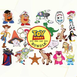 40 ToyStory SVG, ToyStory Characters SVG, Cricut file ToyStory Clipart Vector file Sheriff Woody, Forky, Buzz Lightyear,
