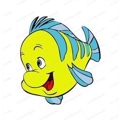 Flounder Little Mermaid SVG 1, svg, dxf, Cricut, Silhouette Cut File, Instant Download