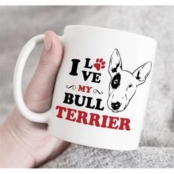 Bull Terrier Mug, Personalized Mug Pet lover gift Pet Coffee Mug, Pet Lover Mug dog mug, Gift, Dog Mug, Bull Terrier lov