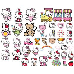 Hello Kitty Bundle SVG - PNG - EPS - DXF Instant Download Digital File