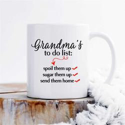 Grandma's to do list mug, gift for grandma, grandma mug, grandma gift,  gift for grandmother, gift for grandchildren, gi