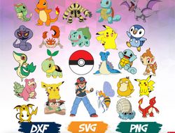 1500 Pokemon Svg File Bundle, Pikachu Bundle, Cut Files For Cricut, Png Files Bundle Layered SVG, cricut, cut files,
