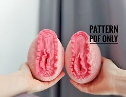 Crochet vulva, crochet vagina pattern, Amigurumi pattern pdf, Pdf photo tutorial, Funny mature