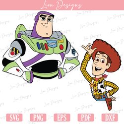 Woody And Buzz Lightyear SVG Toy Story SVG Design Files For Cricut Silhouette Cut Files Layered And PrintAnd Cut