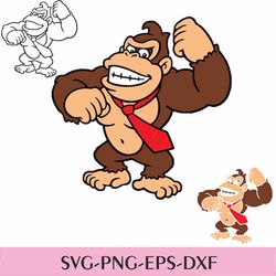 Kong SVG. Cutting file for Cricut, Clipart, Eps Svg Dxf Png, Layered Svg, Party Theme, Tshirt, INSTANT DOWNLOAD