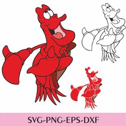 Digital Download - The Little Mermaid Sebastian - PNG, SVG File for Cricut Instant Download
