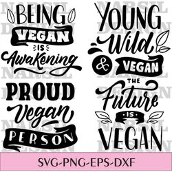 Vegan SVG Vegetarians Quotes Bundle | Biggest Veganism Lovers Sayings Bundle In Highest Quality Best For Vegans Printabl