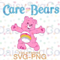 Cheer Bear, Care Bears Inspired SVG-PNG Cricut Cut File