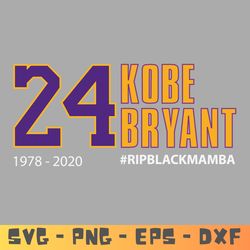 Kobe Bryant SVG Design - RIP Kobe Bryant SVG - Kobe Bryant SVG - PNG - EPS - DXF - Instant Download.