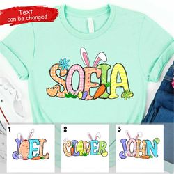 Personalized Easter Kids Shirt, Cute Easter Gift For Son Daughter, Boys Girls Easter Shirt, Kids Easter Shirt, Cute East