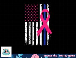 American Police Flag Cool Breast Cancer Awareness Gift T-Shirt copy