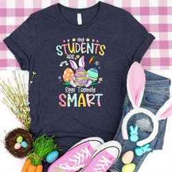My Students Are Eggs Tremely Smart Teacher Easter Shirt,Custom Easter Teacher Shirt,Personalized Teacher Gift,Peeps T-Sh