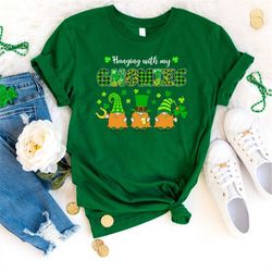 Hanging With My Gnomies Shirt, St Patricks Day Shirt, Irish Gifts , Shamrock Shirt, Leopard Shamrock, Lucky Shirt, Irish