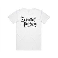 Expecting Patronum T-shirt Tee Top Funny Expecto Pregnancy Reveal Potter Baby Shower