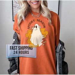 Spooky Season Ghost Shirt, Halloween Shirt, Retro Halloween Shirt, Spooky Season Shirt,  Funny Halloween Shirt, Hallowee