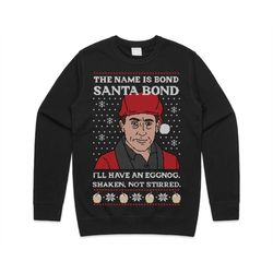 Michael Scott Santa Bond Christmas Jumper Sweater Sweatshirt Xmas US Office TV Show Funny