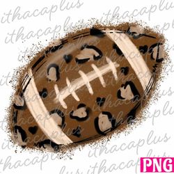 football png, watercolor football sublimation, leopard football clipart, football digital,football printable, sport team