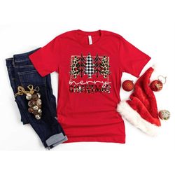 Merry Christmas Shirt, Buffalo Plaid  Christmas Shirt, Pine Trees Christmas New Year Shirt, Most Wonderful Time of The Y