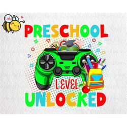 Preschool Level Unlocked Video Game Png, Back to School png for Gamers, First Day of School, Funny Gaming, Video Game Co