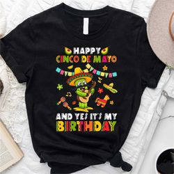Cinco De Mayo Birthday Shirt- Taco birthday Party shirt- Adult Youth bday Mexican Party Tee - Mens Ladies Vacation Shirt