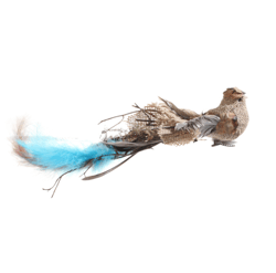 Woodland Burlap Artificial Bird