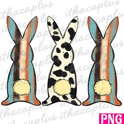 Easter png, retro Cowhide Western Easter bunny PNG,  sublimation, happy Easter, Easter egg Clipart, bunny for boy png, E