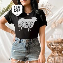 cute goat in  shirt, farm animal shirt, sheep cow shirt stencil , farm girl shirt