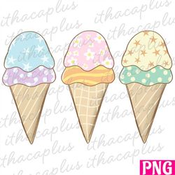 Ice Cream png subkimation for girl, retro Summer PNG, Ice Cream Clipart, Watercolor Ice Cream Cone, Ice Cream printable