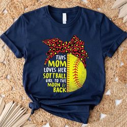 funny softball gift mom women pitcher catcher girls lovers t-shirt, softball shirt for mom, shirt for nana from kid cust