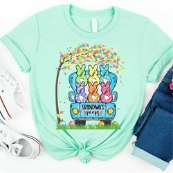 Personalized Grandma's Peeps Easter T-Shirt, Custom Easter Shirt, Mom Nana Easter's Day Shirt, Custom Kids Name Shirt, E