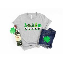 Lucky Gnomies Shirt,Shamrock Shirt,Saint Patricks Day Shirt,Patricks Day Gnome Shirt,Saint Patricks Day Family Matching
