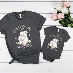 First Mother's Day Shirts, Our First Mothers Day Matching Shirts Set, Personalized Name, First Mothers Day,Mother's Day