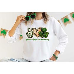 Peace Love Paddy's Day Shirt, Lucky Tshirt, Irish T Shirt, Shamrocks T-Shirt, St. Patricks Day, St. Paddy's Day, Family