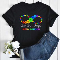 Accept Understand Love Autism Clothes, Autism Awareness Shirt, Peace Love Apparel, Autism Mom Outfit, Autism Puzzle T-Sh