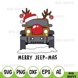 Merry Jeep-Mas Funny Reindeer Jeep Driving Christmas Svg, Christmas, Christmas Svg, Christmas Svg Files