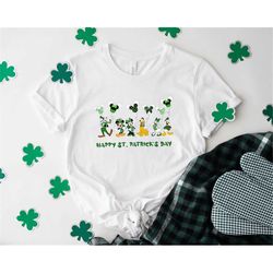 Mickey and Friends St Patrick's shirt, Gift  St Patrick shirt, Clover Bow Disney Shirt, Disney Friends, Shamrock shirt