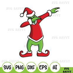 Funny Dabbing grinch Christmas The Grinch Svg, Dxf, Png Digital