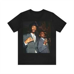 2PAC & SNOOP DOGG T-Shirt | Rap Tee Concert Merch Kanye Thugger Slime Season | Green Rare Hip Hop Graphic Print |