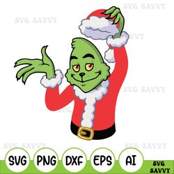Grinch Santa Christmas Svg, The Grinch Svg, Dxf, Png Digital