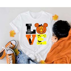 Disney Love Halloween Shirt, Disney Shirt, Halloween Shirts, Disney Halloween Shirt, Mickey Ear Halloween, mickey pumpki