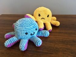 Crochet  Patterns  Toys Reversible Octopus Amigurumi Downloadable PDF, English, Spanish