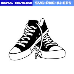 Chucks and Pearls Shoe Svg, Chucks And Pearl Svg, Shoes Svg, Halloween Svg, Png Eps File