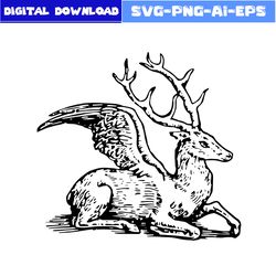 Deer Of Flight Classic Halloween Svg, Deer Svg, Aniaml Svg, Halloween Svg, Png Eps File